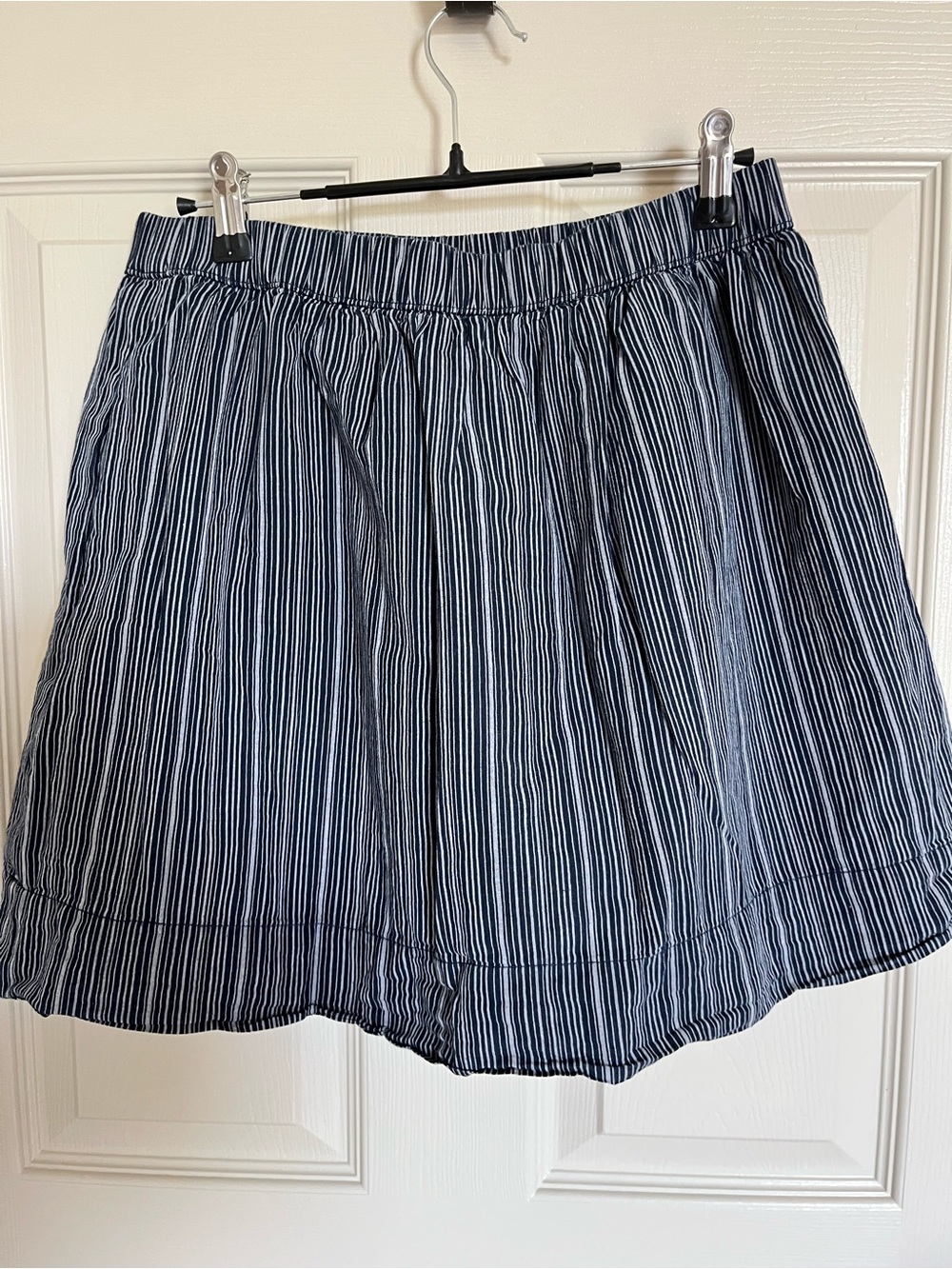 GAP Linen Navy and White Striped Mini Skirt